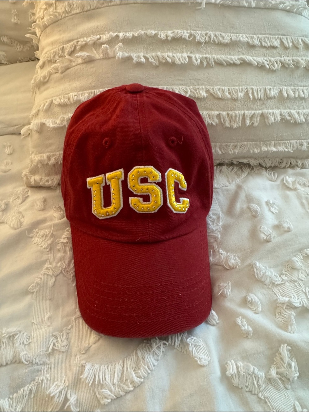 USC (University of Southern California) Embroidered Bedazzled Maroon Cap